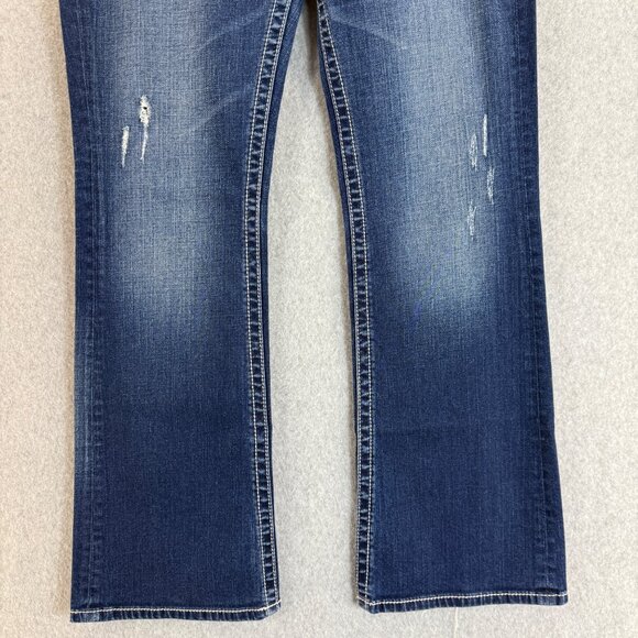Miss Me The M Series Boot X1008BL Womens Blue Freesia Distressed Jeans‎ 30 x 33 - Picture 4 of 12